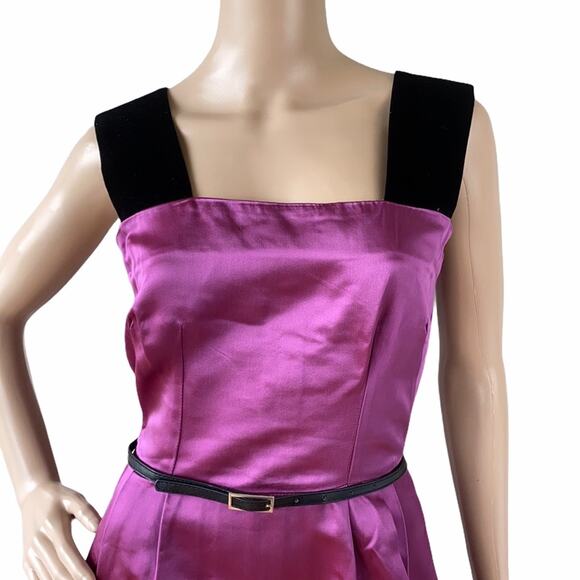 D&G Dolce & Gabbana Satin & Velvet Dress (IT 40 / US 4) - Picture 3 of 15